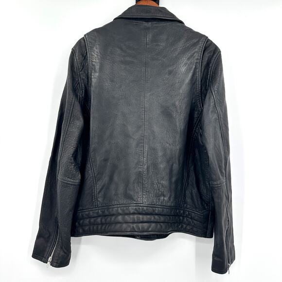 BlankNYC 100% Lambskin Double Down Black Leather Moto Jacket Size Large NWT - Picture 6 of 15